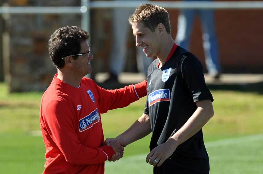 Fabio Capello and Michael Dawson